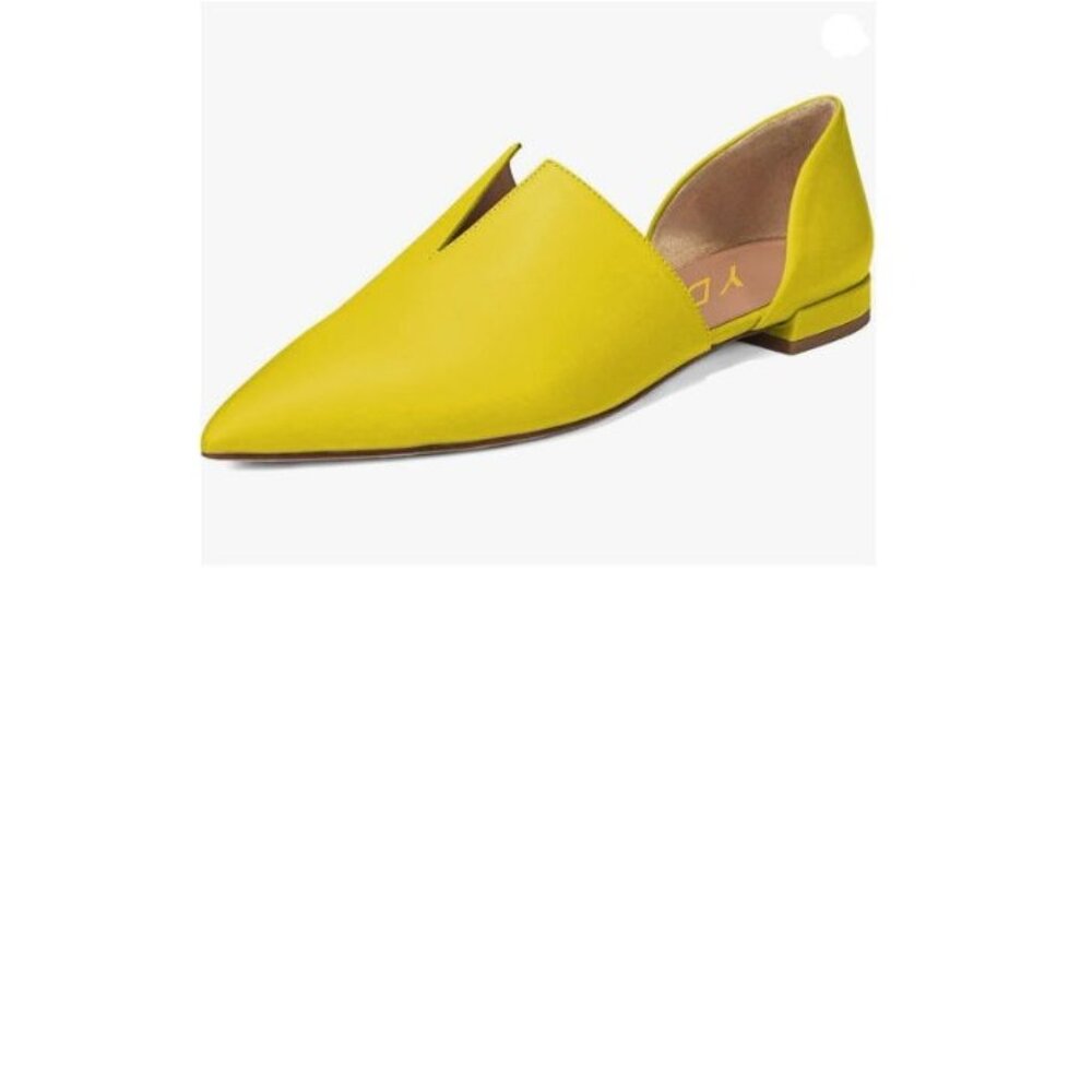 YDN Yellow Pointed Toe Flats